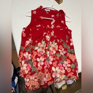 Express button down sleeveless blouse